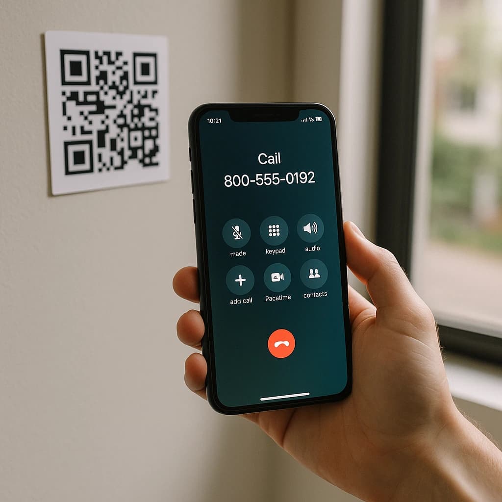 Phone to QR Code Generator